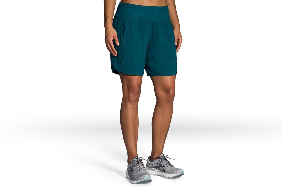 Womens Brooks Chaser 7" Bottoms Deep Sea | 820536-GEH